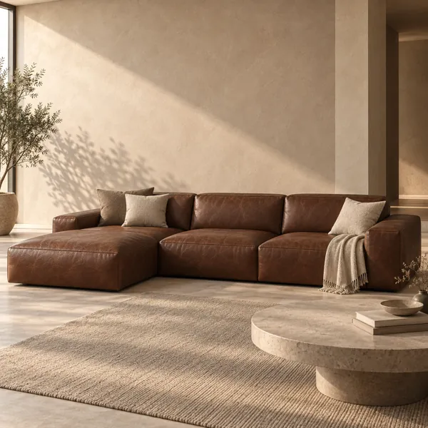 Dark Chestnut Aged Grain Leather Texture back