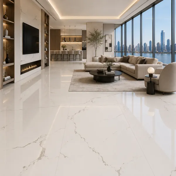 Ivory Ceramic Texture – Sparse Warm Gray Veins Texture back