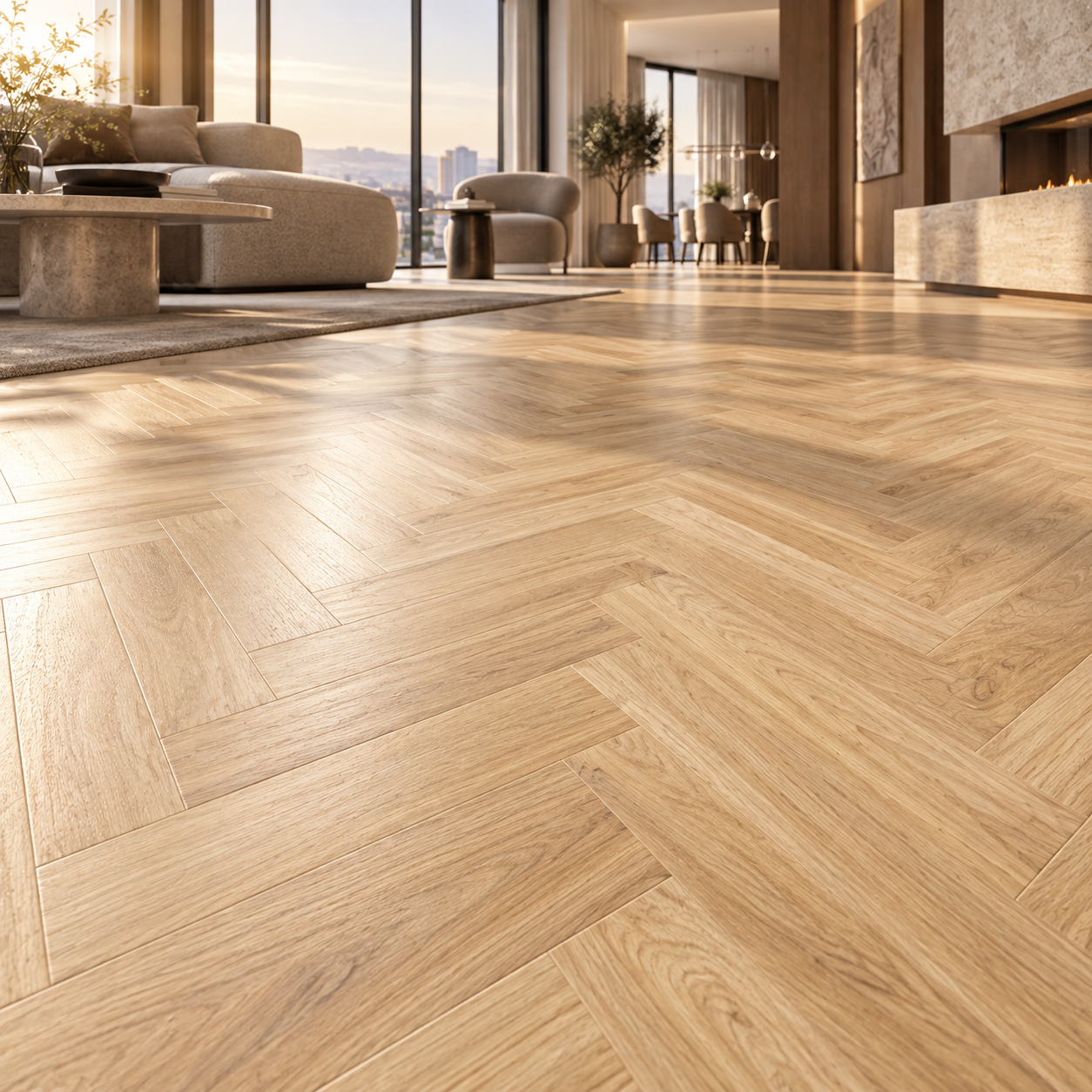 Light Oak Herringbone Parquet Texture 2