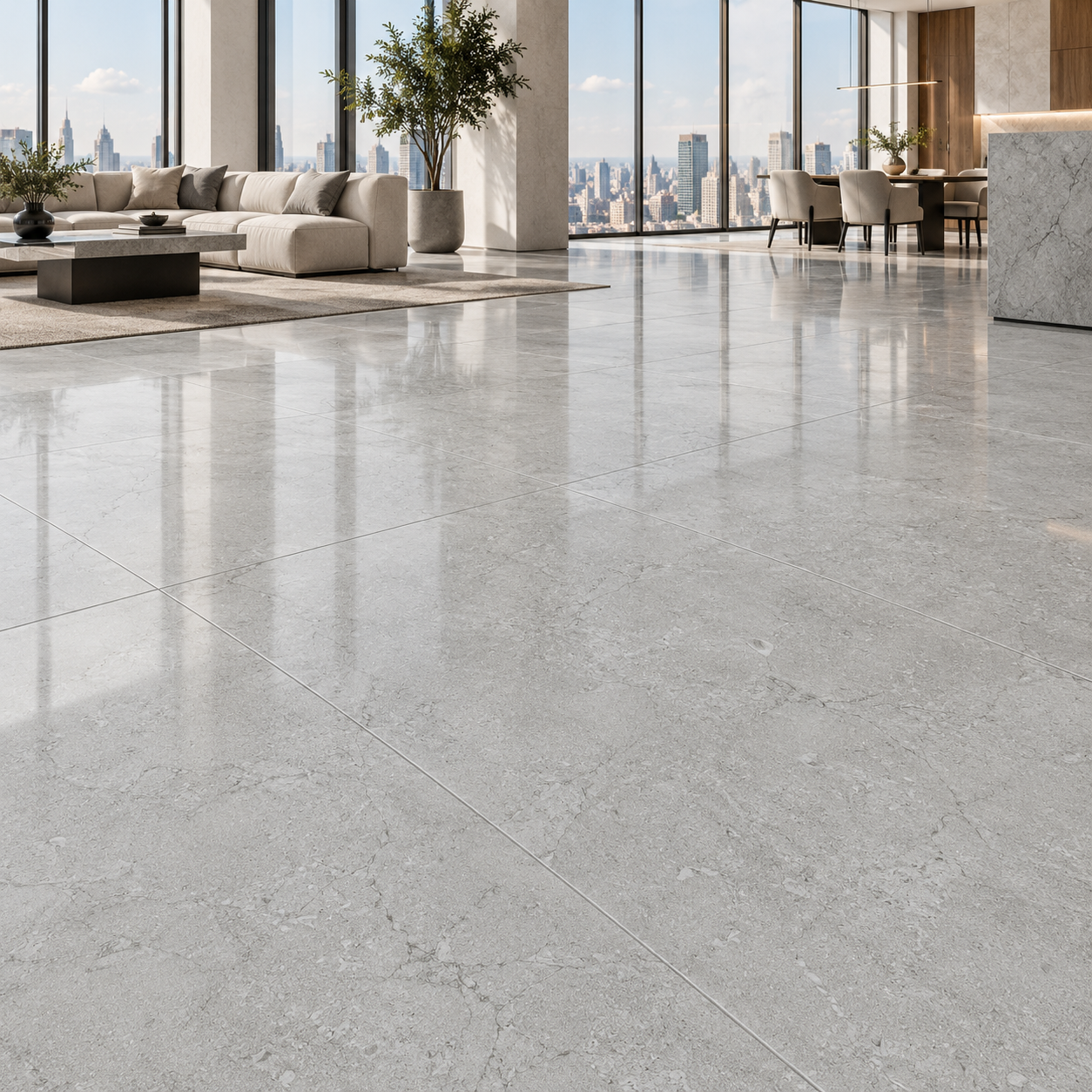 Light Grey Fine Veined Ceramic Texture 2