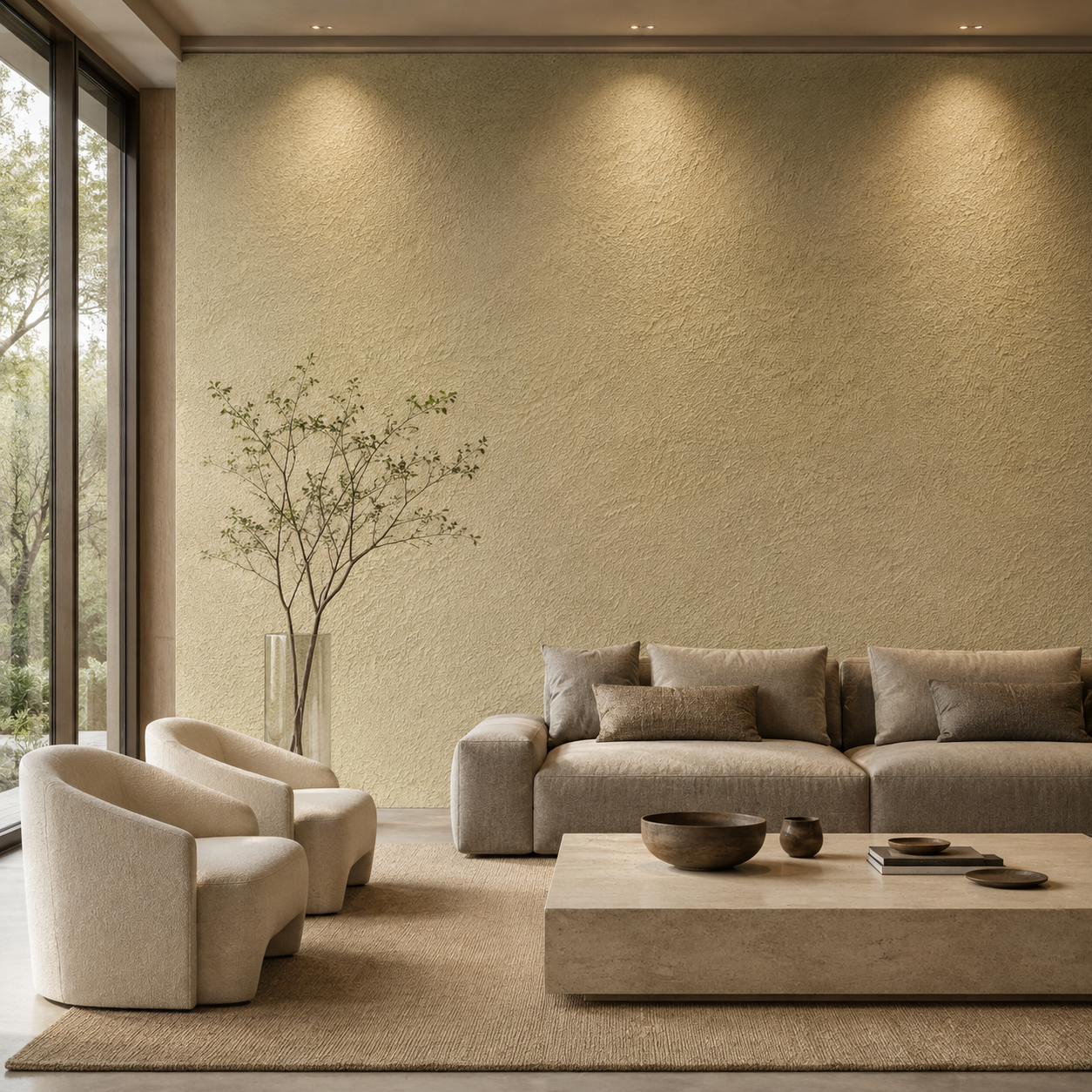 Warm Sand Rough Grain Plaster Texture 2