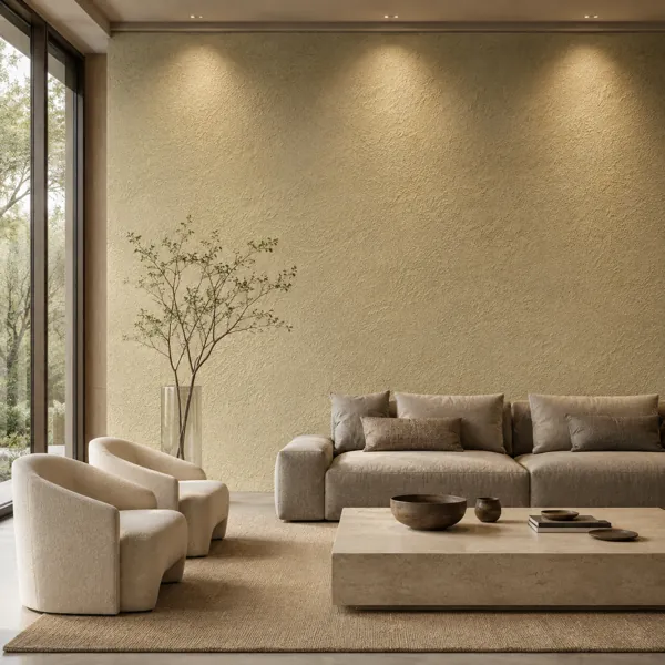 Warm Sand Rough Grain Plaster Texture back