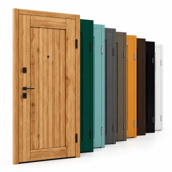 Rustic Vertical Plank Wooden Door 3D Model