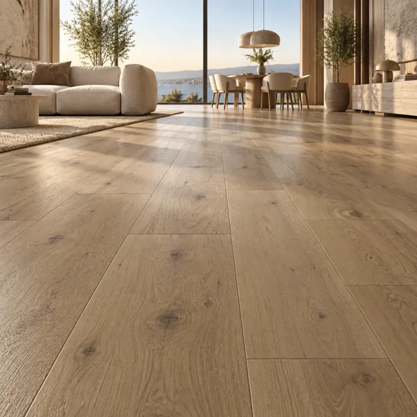 Warm Natural Oak Knotted Plank Parquet Texture back