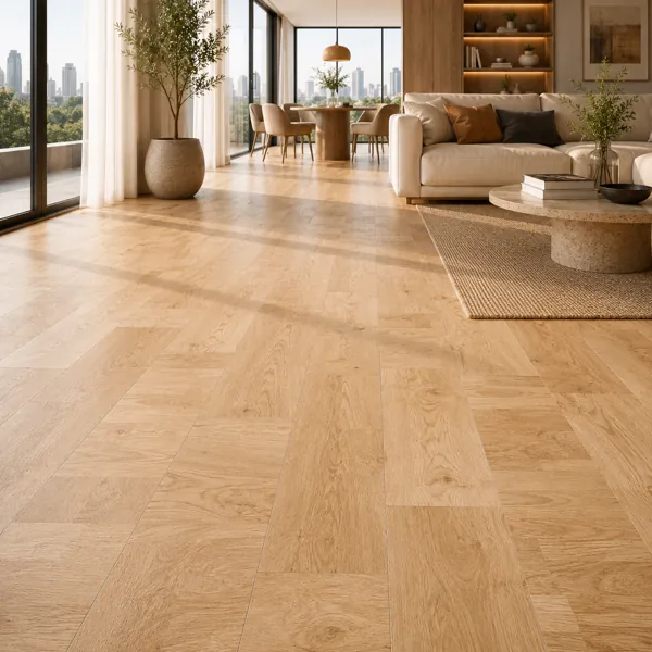 Light Strip Oak Parquet back