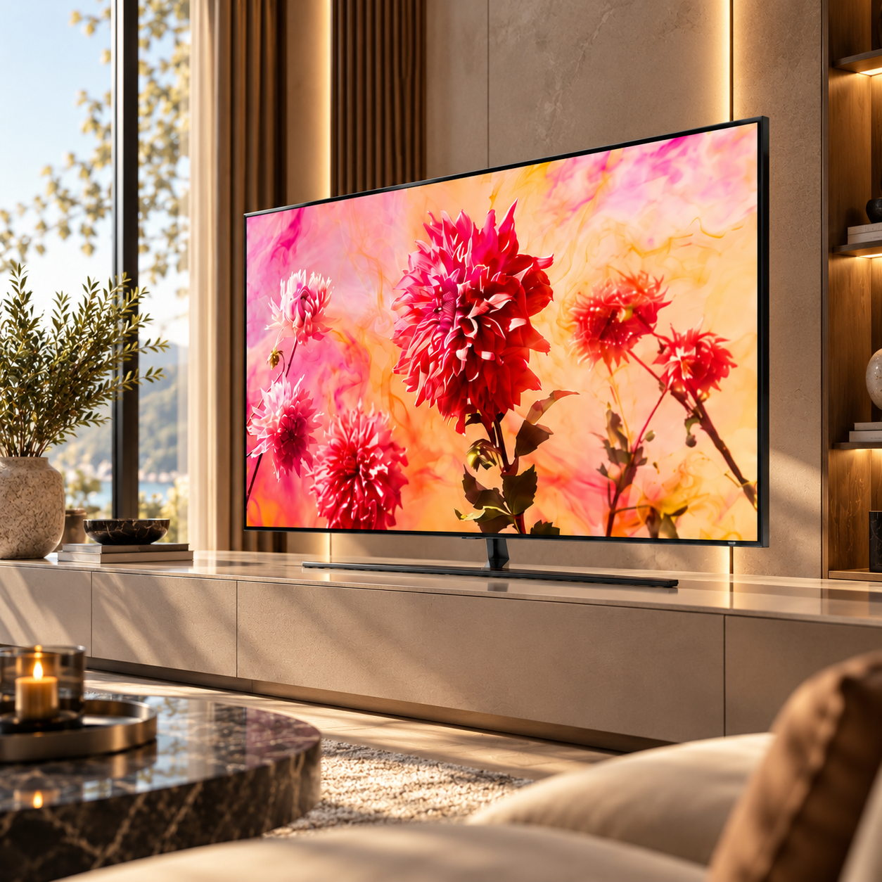 Triple Slim Bezel TV Set 3D Model 6