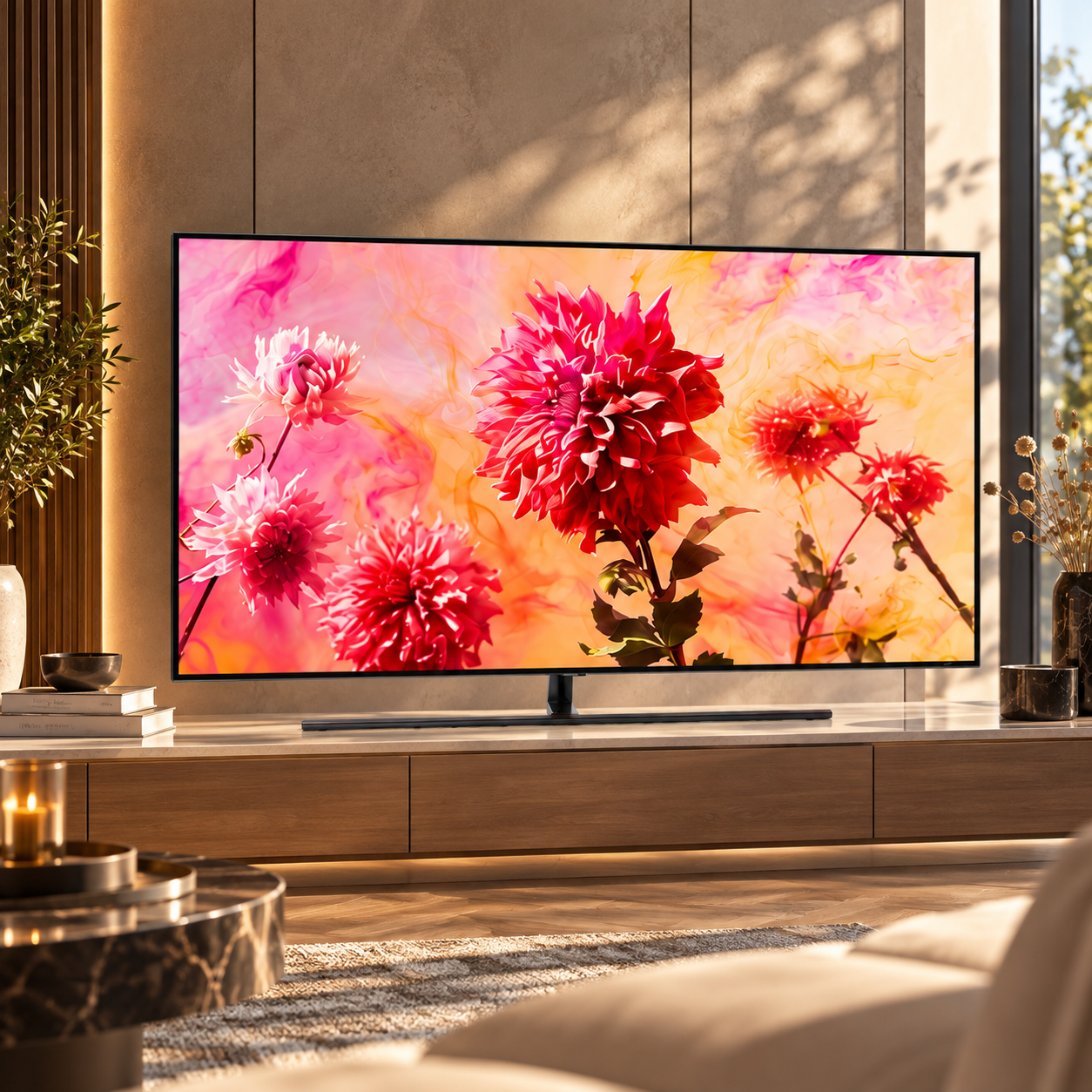 Triple Slim Bezel TV Set 3D Model 2