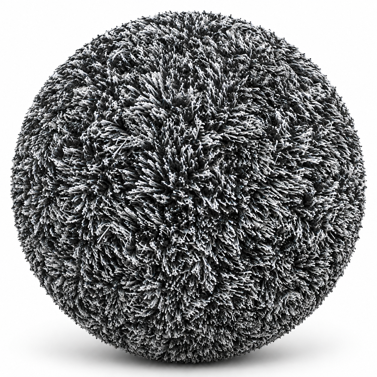 Black White High Pile Shag Carpet Texture