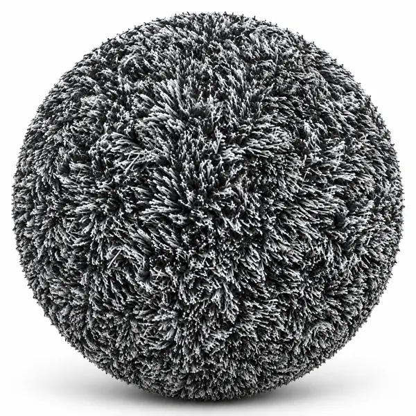 Black White High Pile Shag Carpet Texture
