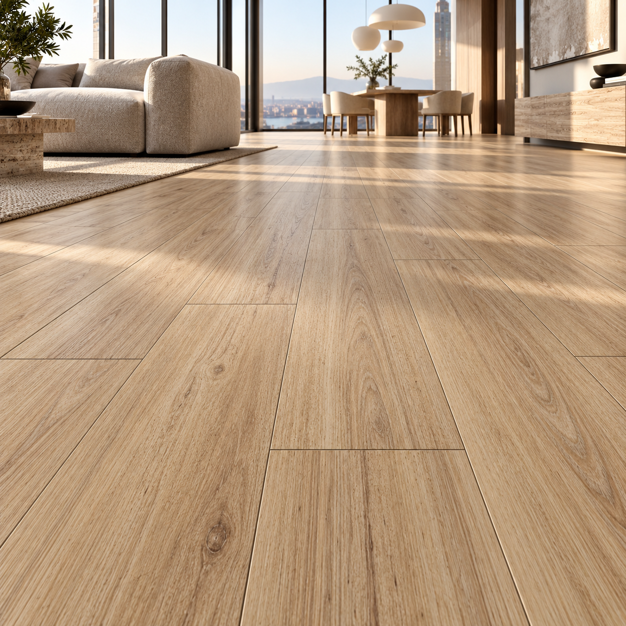 Warm Medium Brown Linear Oak Parquet Texture 2