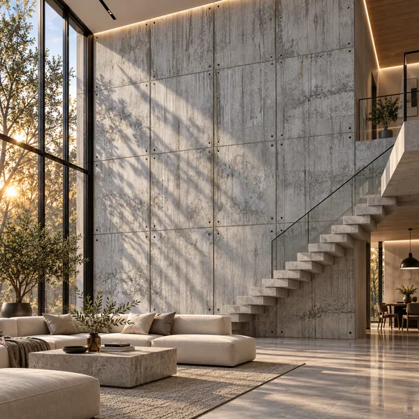 Light Grey Weathered Bolt Hole Concrete Panel Texture back
