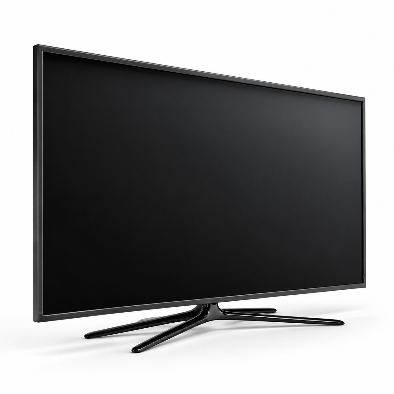 Black Slim Bezel Flat Screen TV 3D Model 3