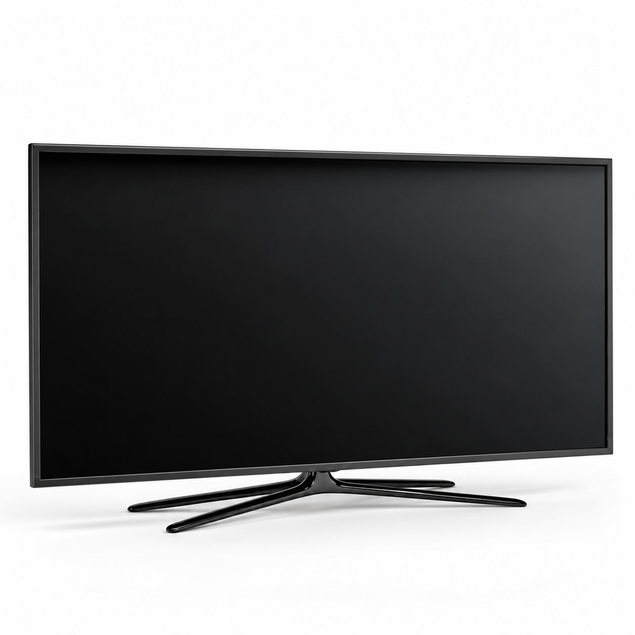 Black Slim Bezel Flat Screen TV 3D Model