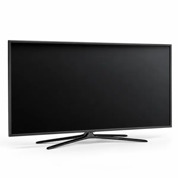 Black Slim Bezel Flat Screen TV 3D Model