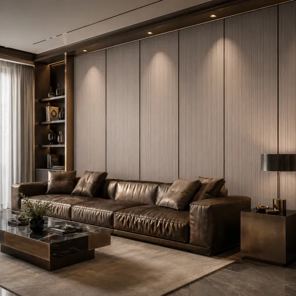 Ivory Beige Fine Vertical Grain Wood Texture back