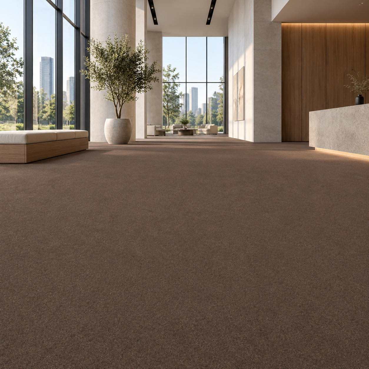 Dark Chocolate Fine Grain Low-Pile Carpet Texture 2