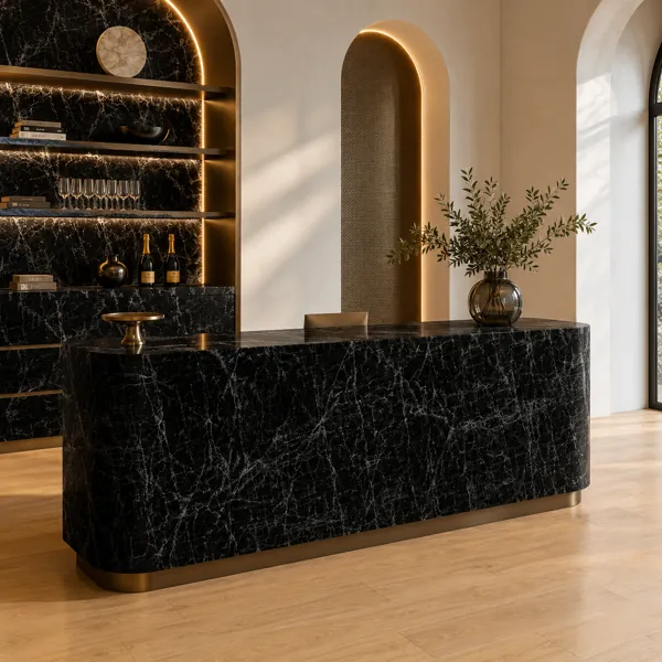 Black Marble – Dense Silver Gray Vertical Web Veins back