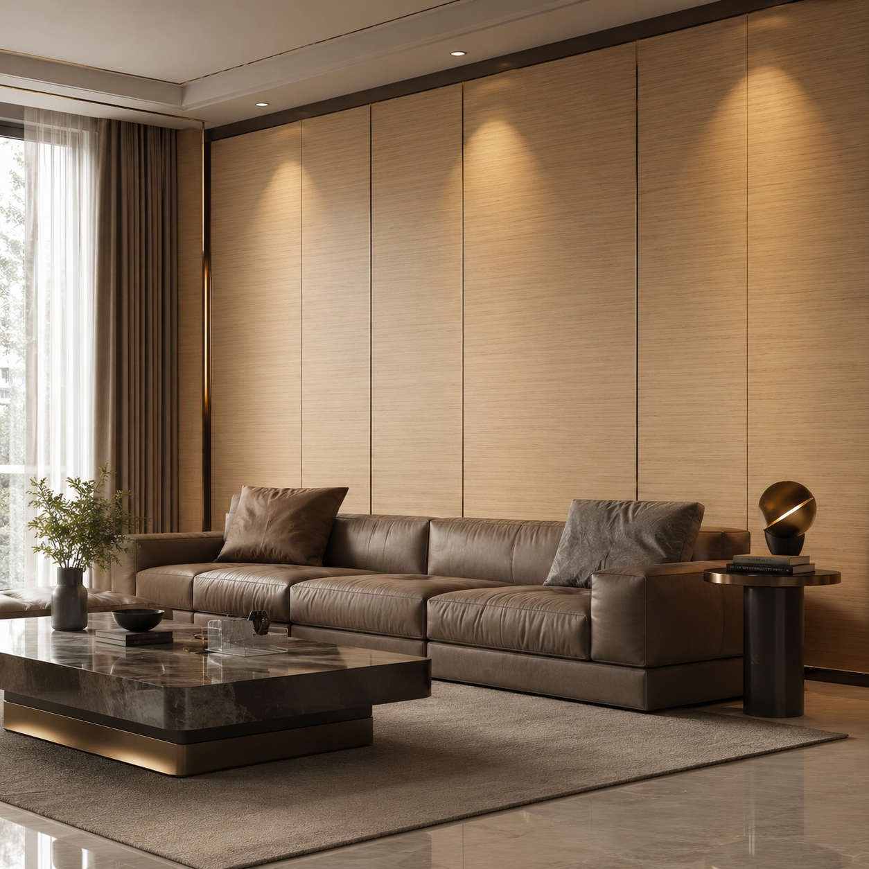 Light Beige Fine Linear Grain Wood Texture 2
