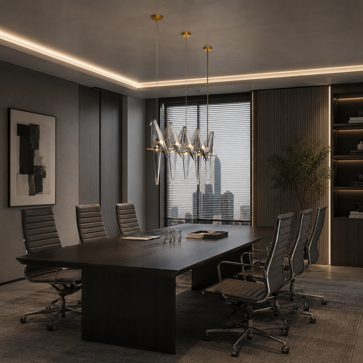 Gold Bird Wall Light – Smoked Faceted Glass Birds 3D Model 3