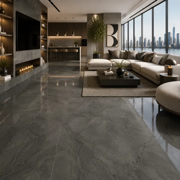 Dark Gray Ceramic Texture – Fine Linear Veining Texture back