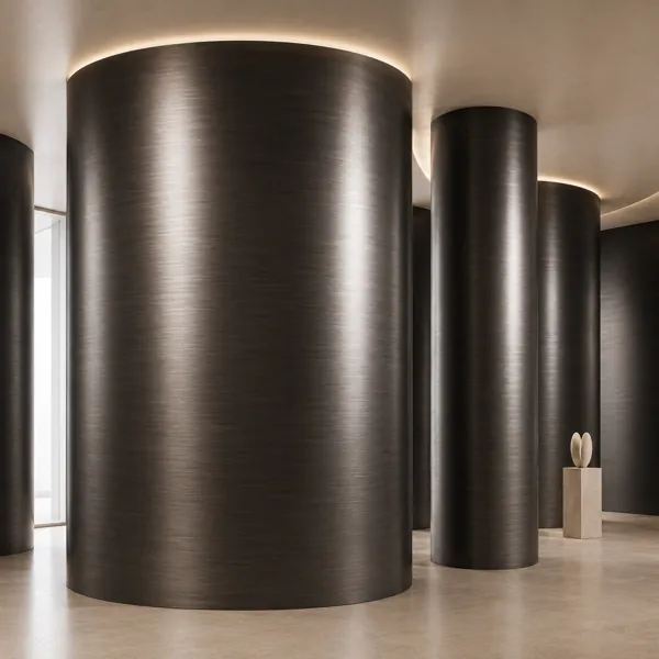 Dark Graphite Horizontal Brushed Metal Texture back