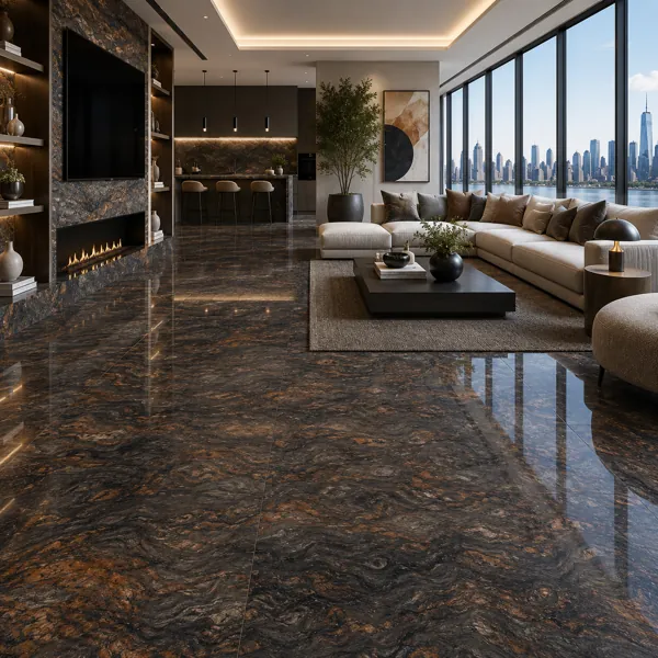 Dark Brown Ceramic Texture – Layered Swirl Veining Texture back