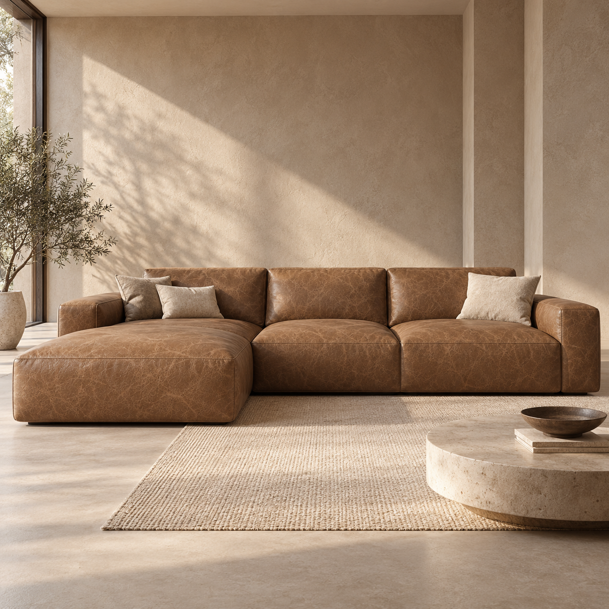 Warm Caramel Distressed Grain Leather Texture 2