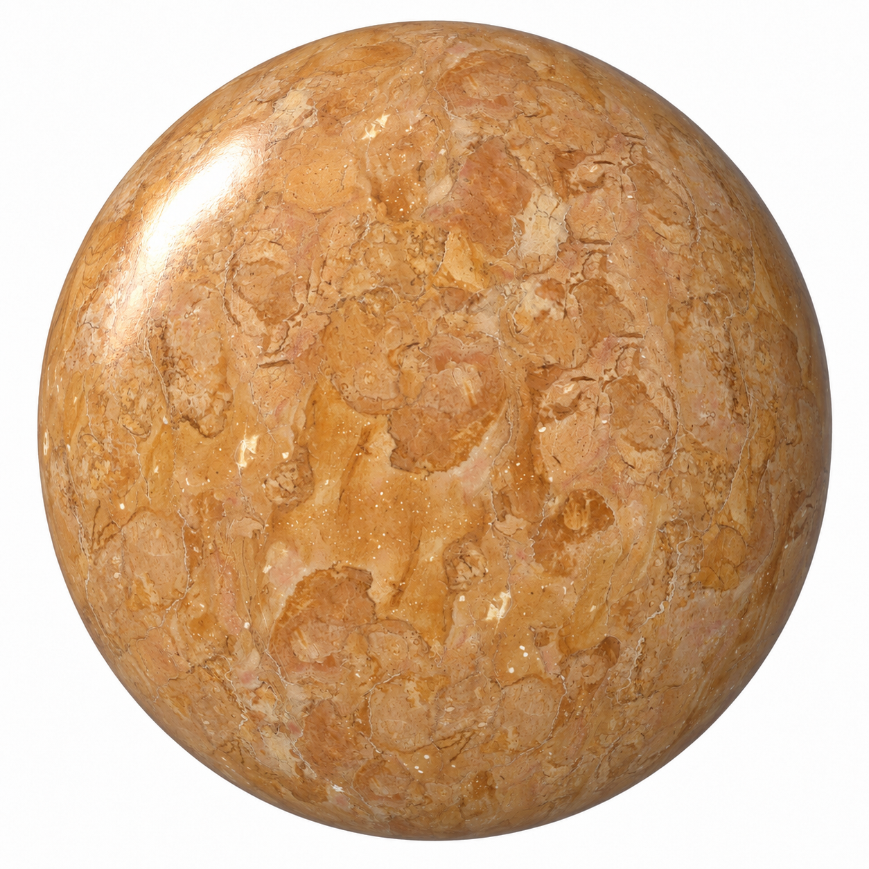 Warm Amber Fossil Grain Marble Texture