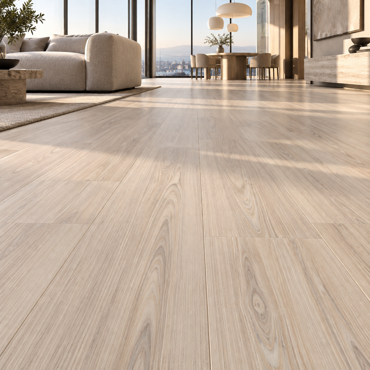 Light Beige Linear Grain Oak Parquet Texture 2