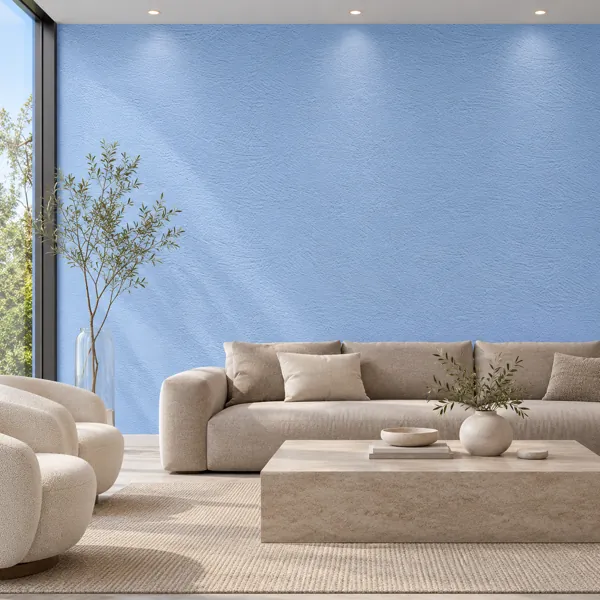 Powder Blue Arc Trowel Plaster Texture back
