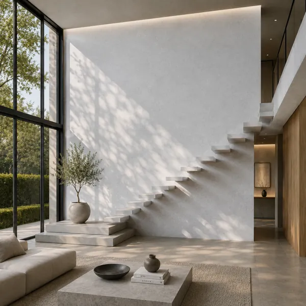Pale Cool Grey Fine Grain Concrete Texture back