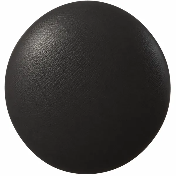 Deep Black Fine Grain Leather Texture