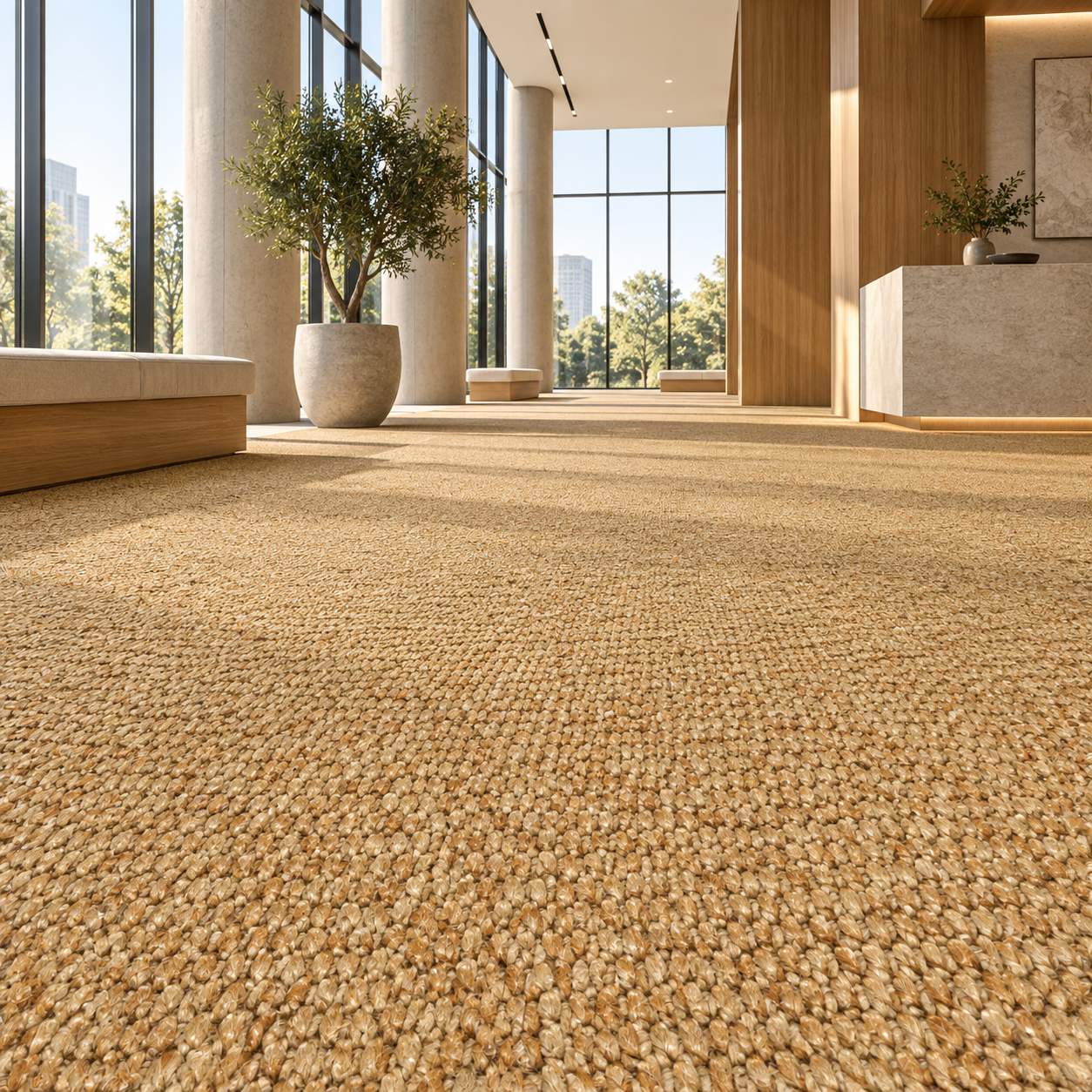 Golden Beige Pebbled Loop Carpet Texture 2