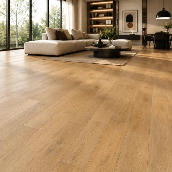 Warm Golden Brown Swirl Grain Wood Parquet back