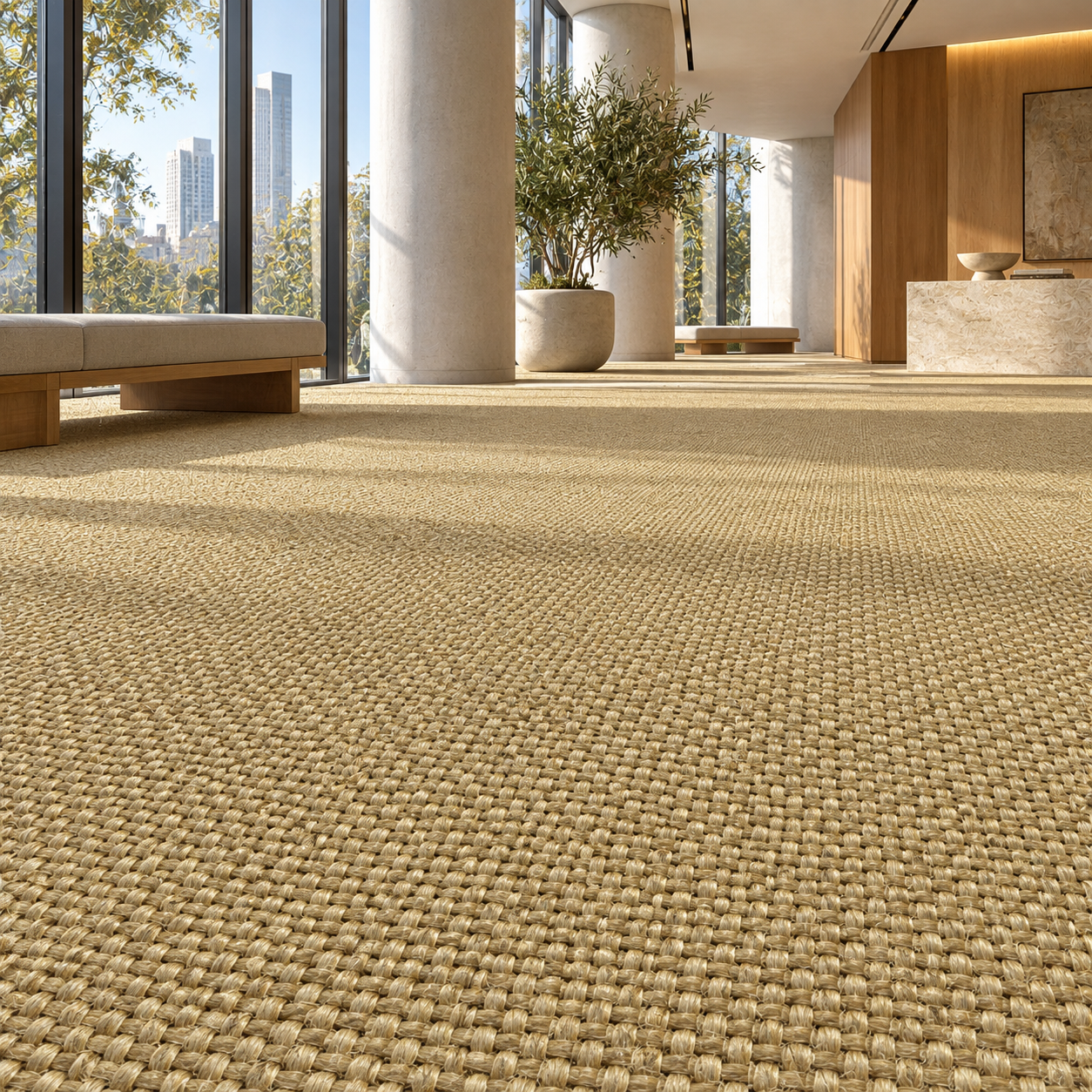 Warm Tan Basket Weave Carpet Texture 2