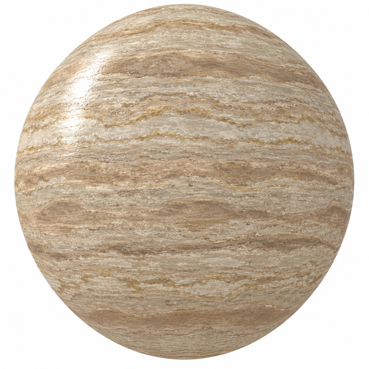 Cream Beige Travertine Wavy Horizontal Vein Texture