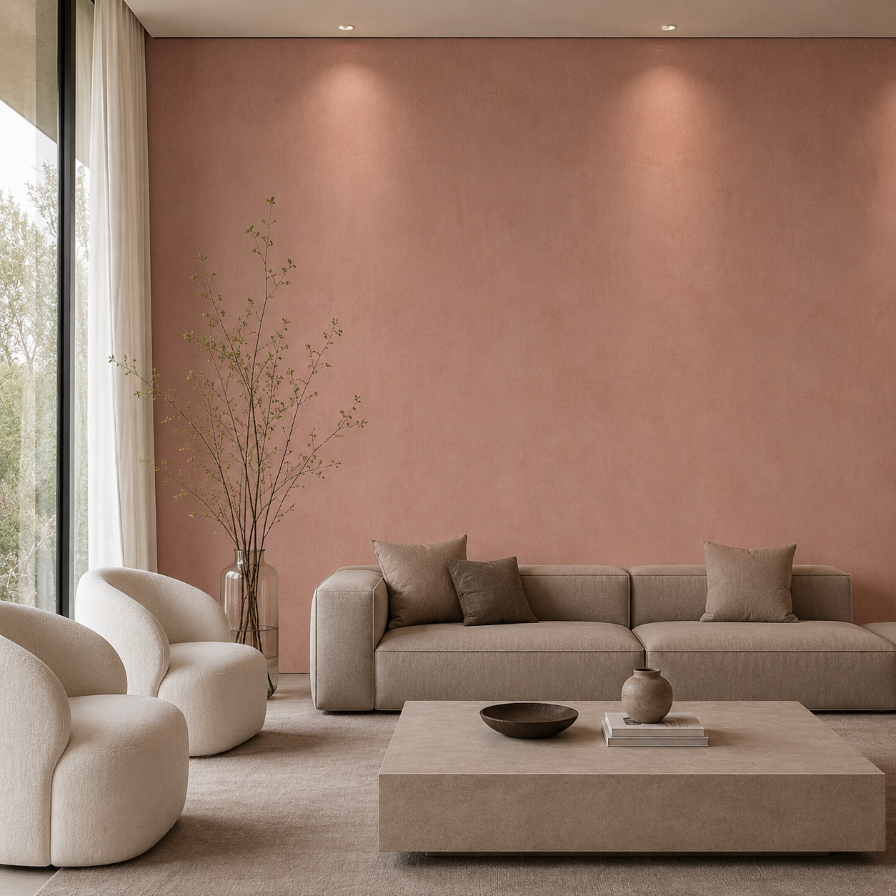 Dusty Rose Fine Grain Matte Plaster Texture 2