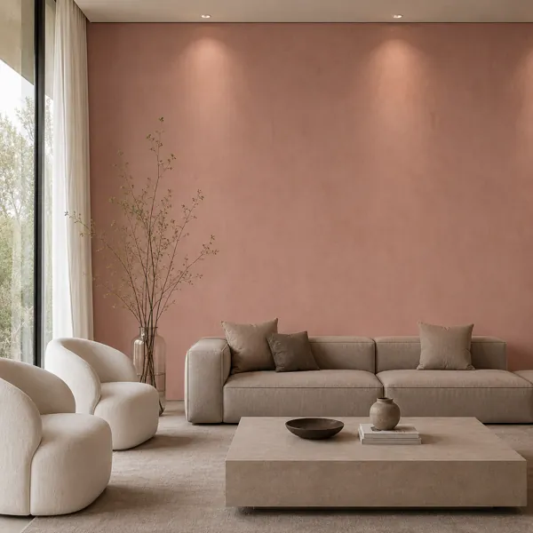 Dusty Rose Fine Grain Matte Plaster Texture back