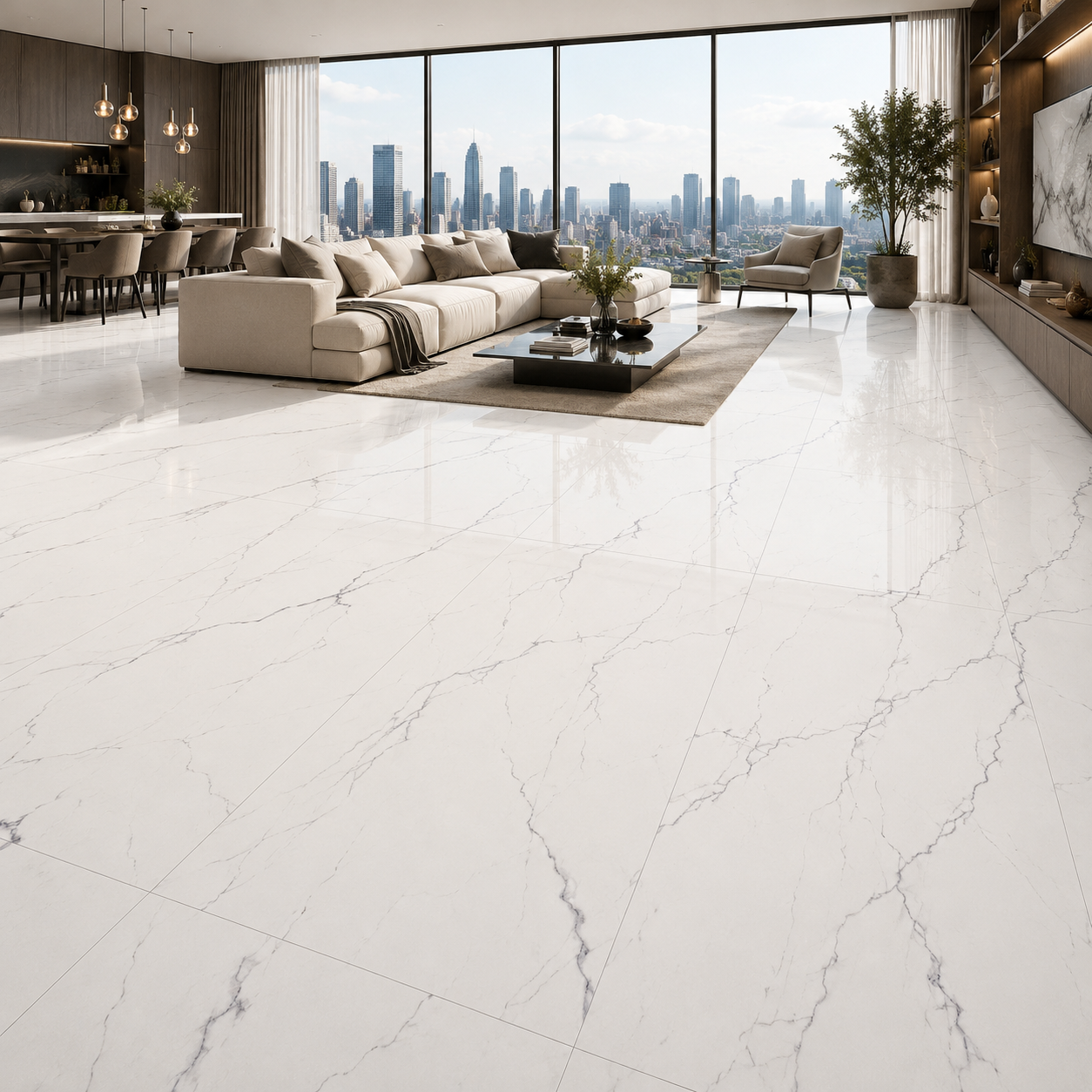 Fine Gray Veins Soft White Ceramic Texture 2