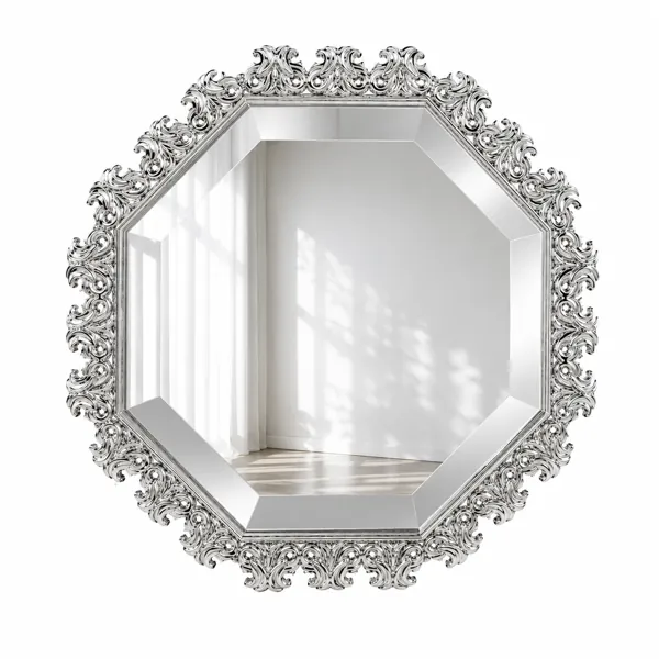 Ornate Octagonal Mirror 3D Model