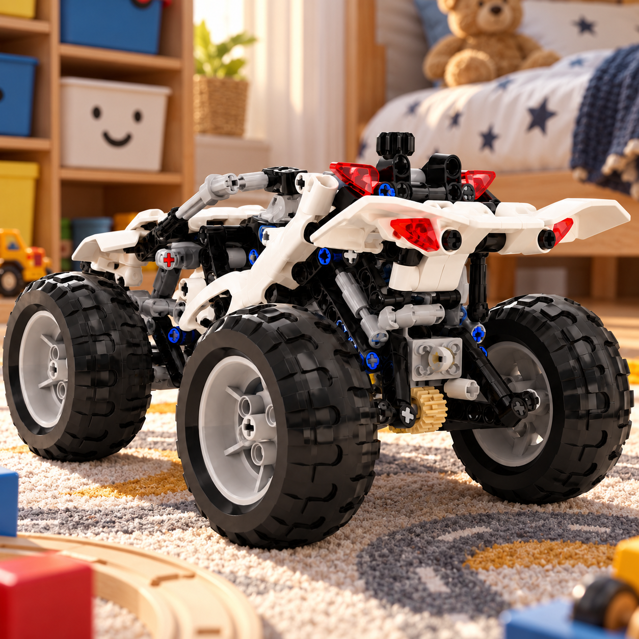 Building Block ATV Quad Bike Toy 3D Model 4