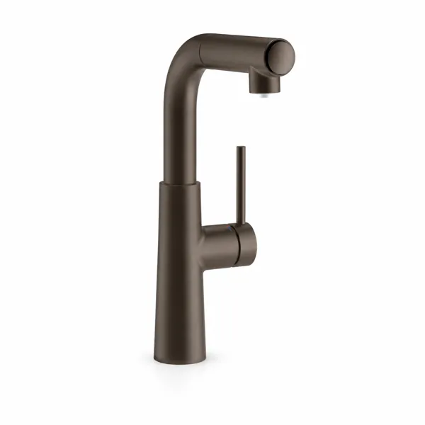Dark Brown Matte Finish Modern Kitchen Faucet 3D Model