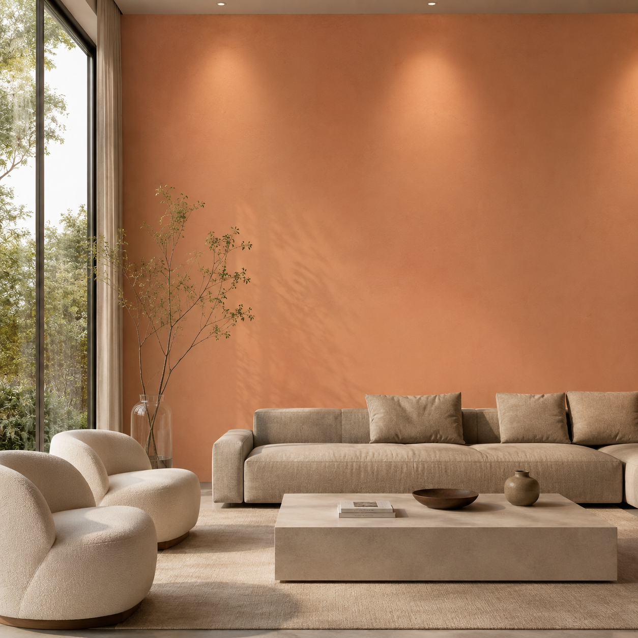 Warm Terracotta Matte Plaster Texture 2