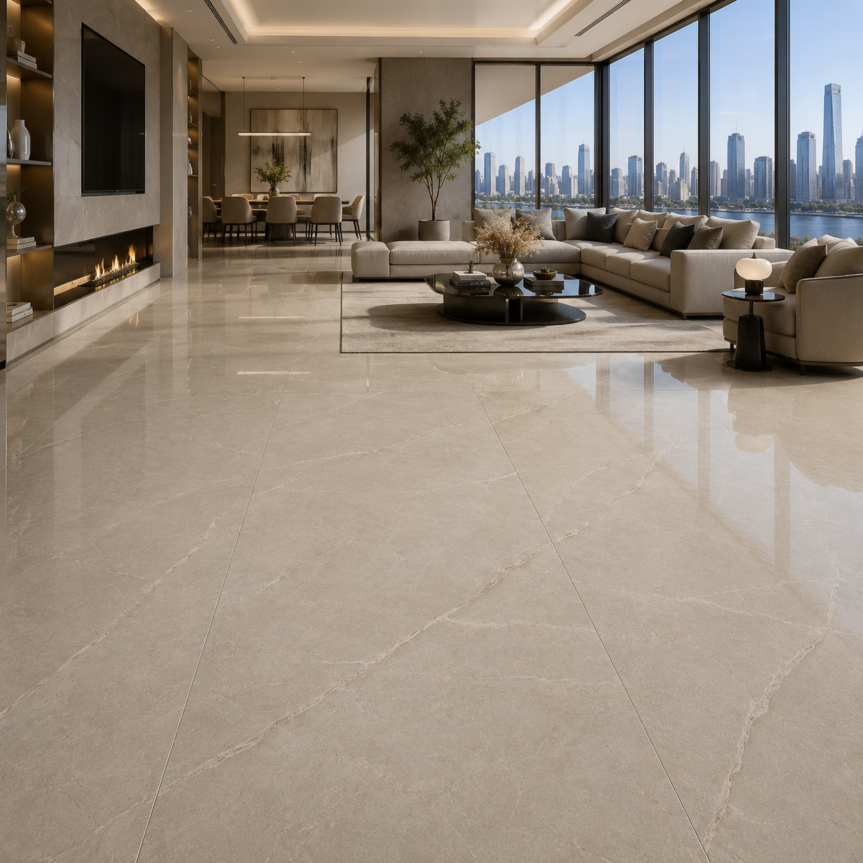 Warm Beige Ceramic Texture – Fine Ivory Crack Veins Texture 2