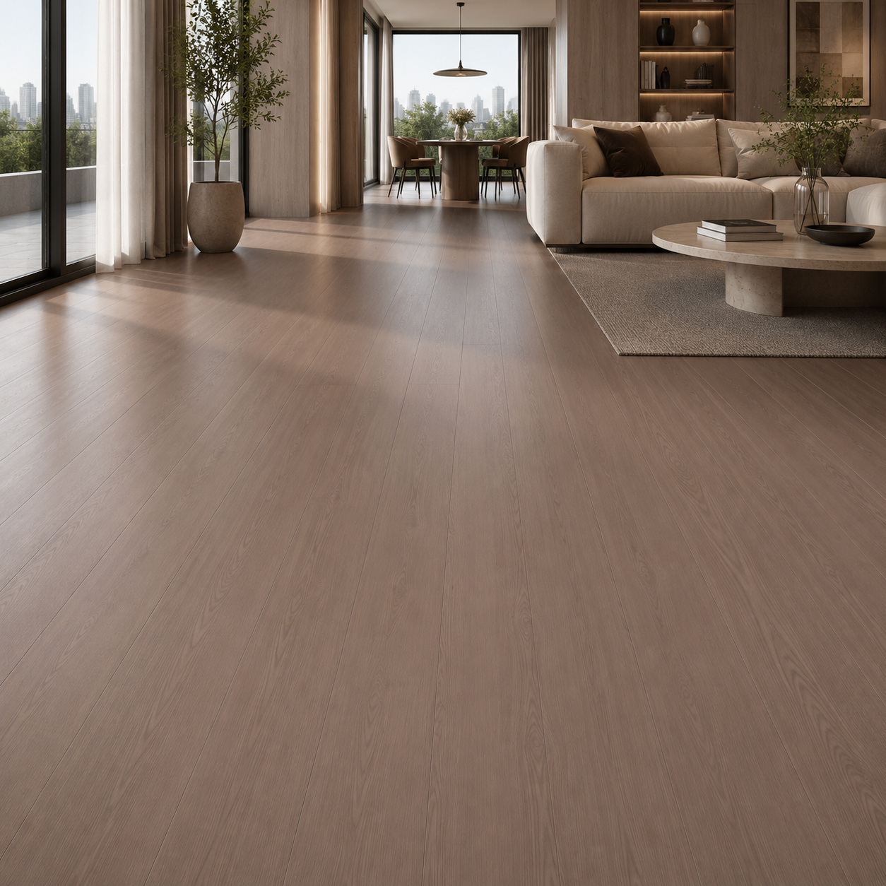 Taupe Brown Fine Cathedral Grain Parquet Texture 2