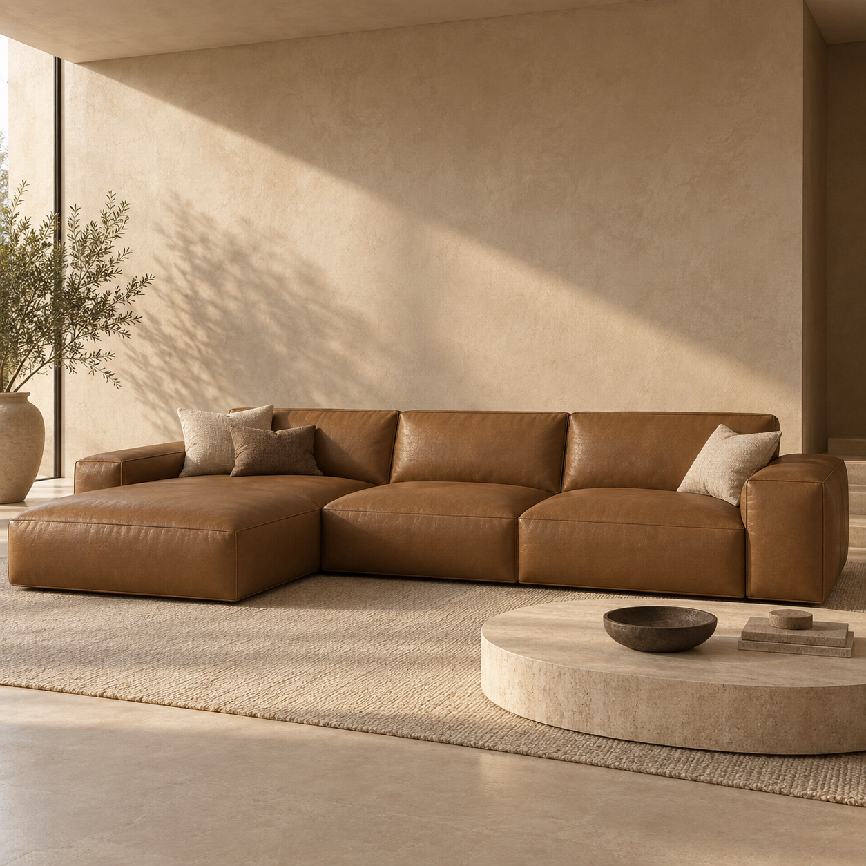 Warm Caramel Fine Grain Leather Texture 2