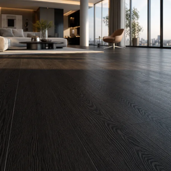 Black Oak Parquet Texture – Wide Charcoal Grain back