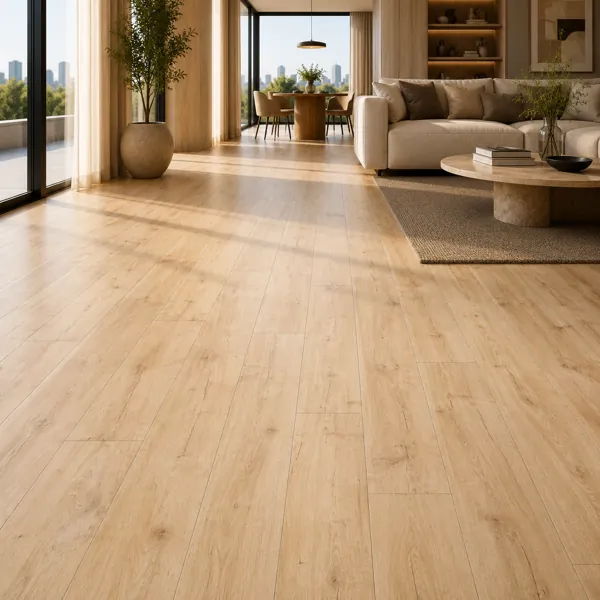 Pale Honey Narrow Plank Parquet Texture back