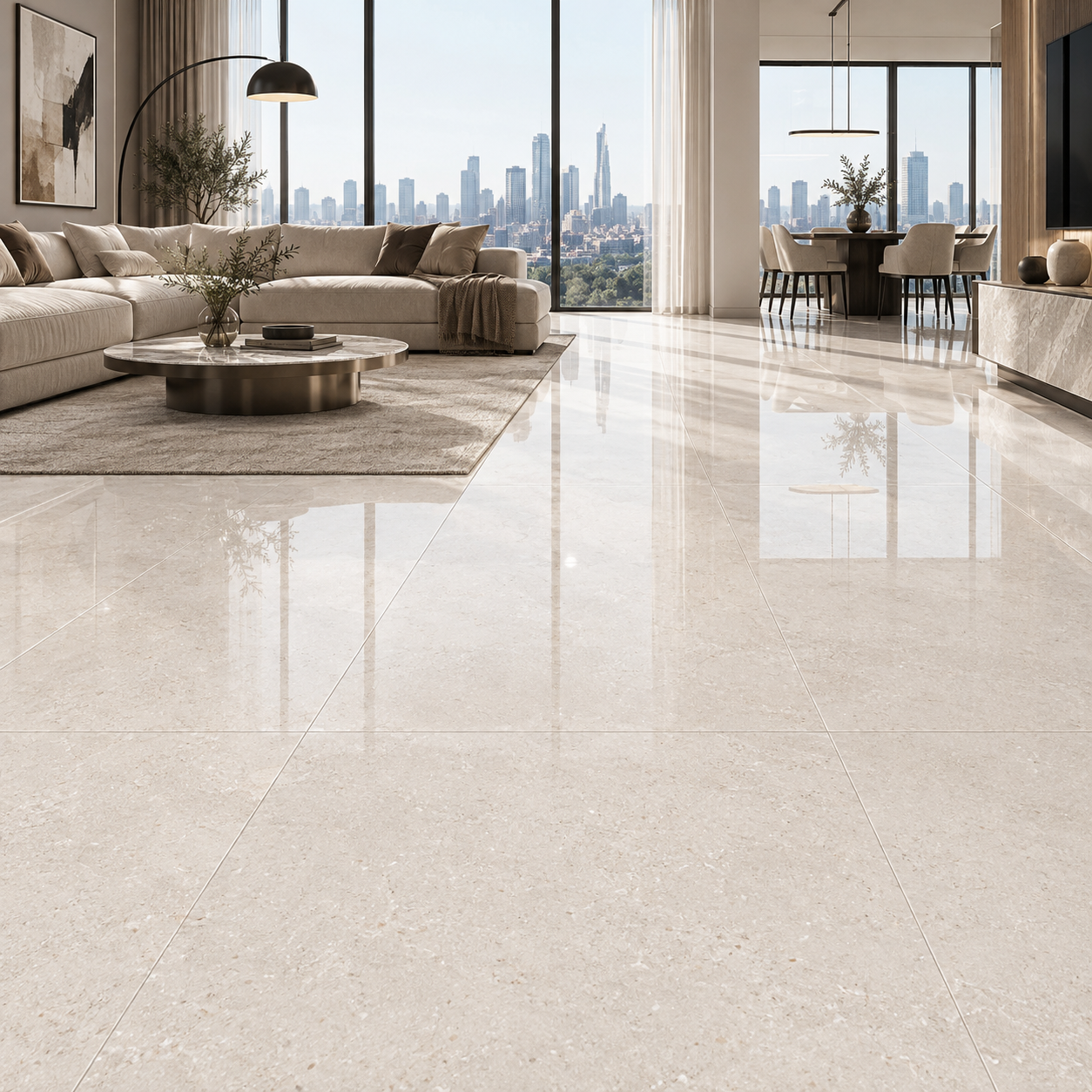Warm Beige Fine Speckled Ceramic Texture 2