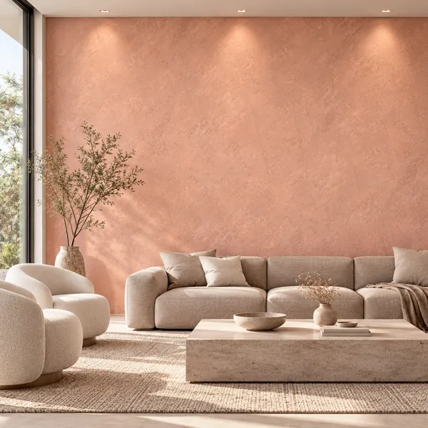 Soft Terracotta Mottled Plaster Texture back